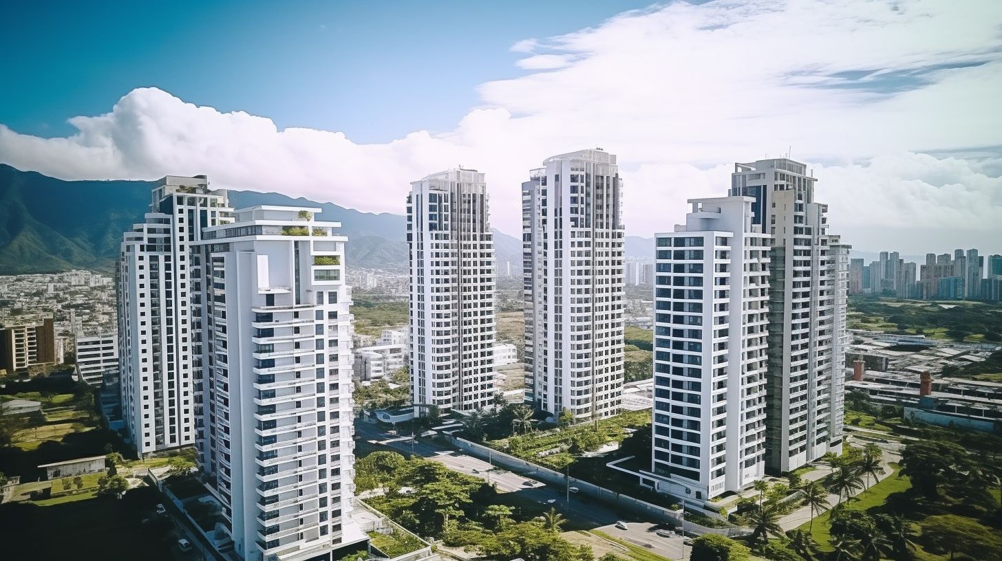 Luxury condo towers in Cebu City captured by drone.